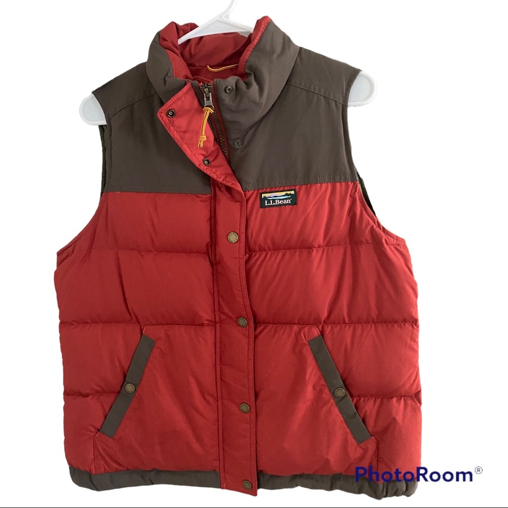 LL Bean Classic Down Vest Colorblock